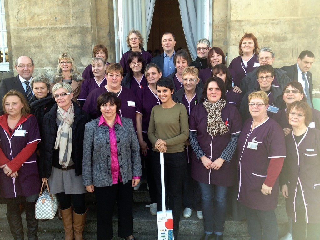 A la Mairie de Caen avec les femmes agents d'entretien