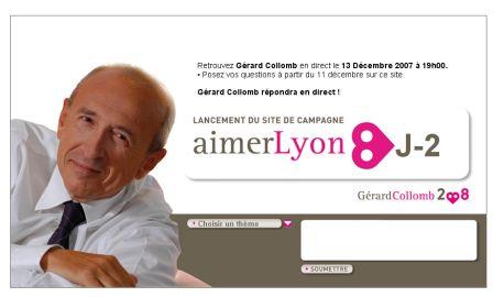Aimer Lyon, le site de campagne de Gérard Collomb
