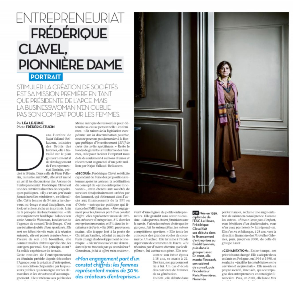 Portrait Frédérique Clavel dans Libération