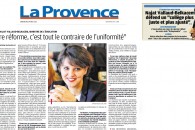 Notre réforme, c’est tout le contraire de l’uniformité – Entretien au journal La Provence