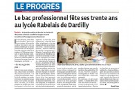 Le bac professionnel fête ses trente ans au lycée Rabelais de Dardilly – Reportage du Progrès de Lyon