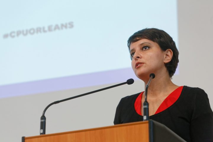 Déplacement de la ministre Najat VALLAUD-BELKACEM dans le Loiret, pour rencontrer les acteurs éducatifs de l’école primaire de Bou, pour un « café des parents » sur le thème des relations entre les parents et l’école à Chécy puis intervention au colloque annuel de la Conférence des présidents d’université sur le thème « Campus en mouvement » à Orléans, le mercredi 25 mai 2016 - © Philippe DEVERNAY